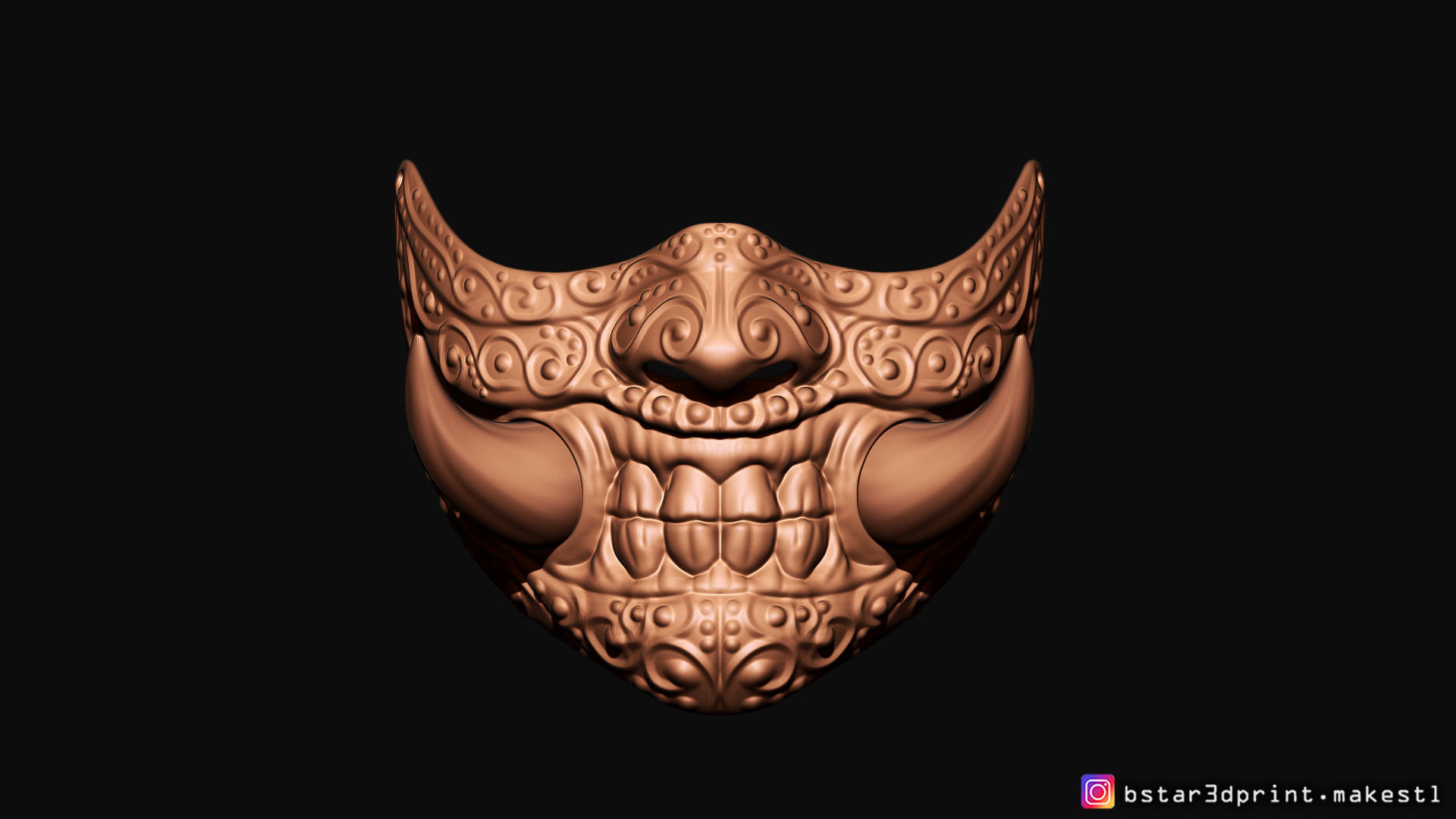Face mask - Samurai Covid Mask 3D print model_34