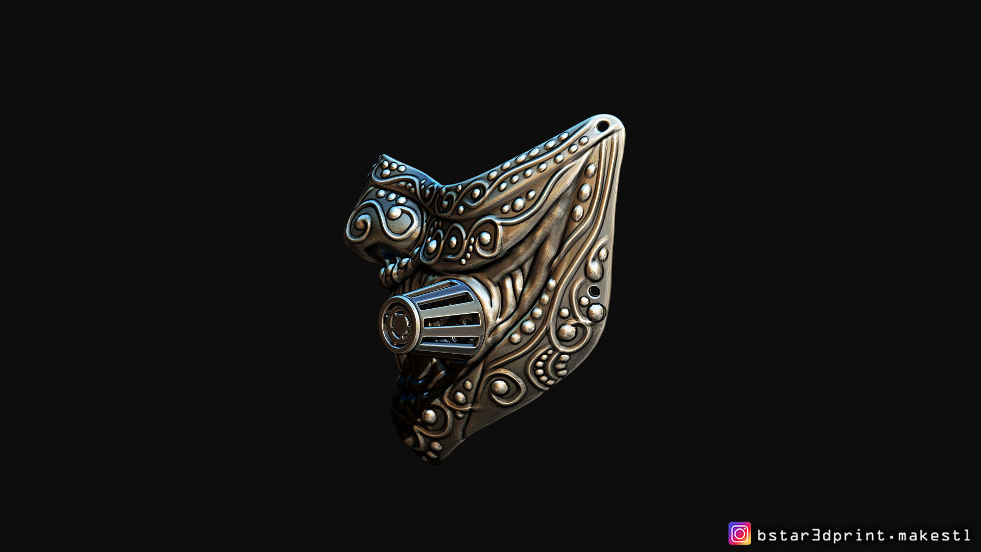 Face mask - Samurai Covid Mask 3D print model_16