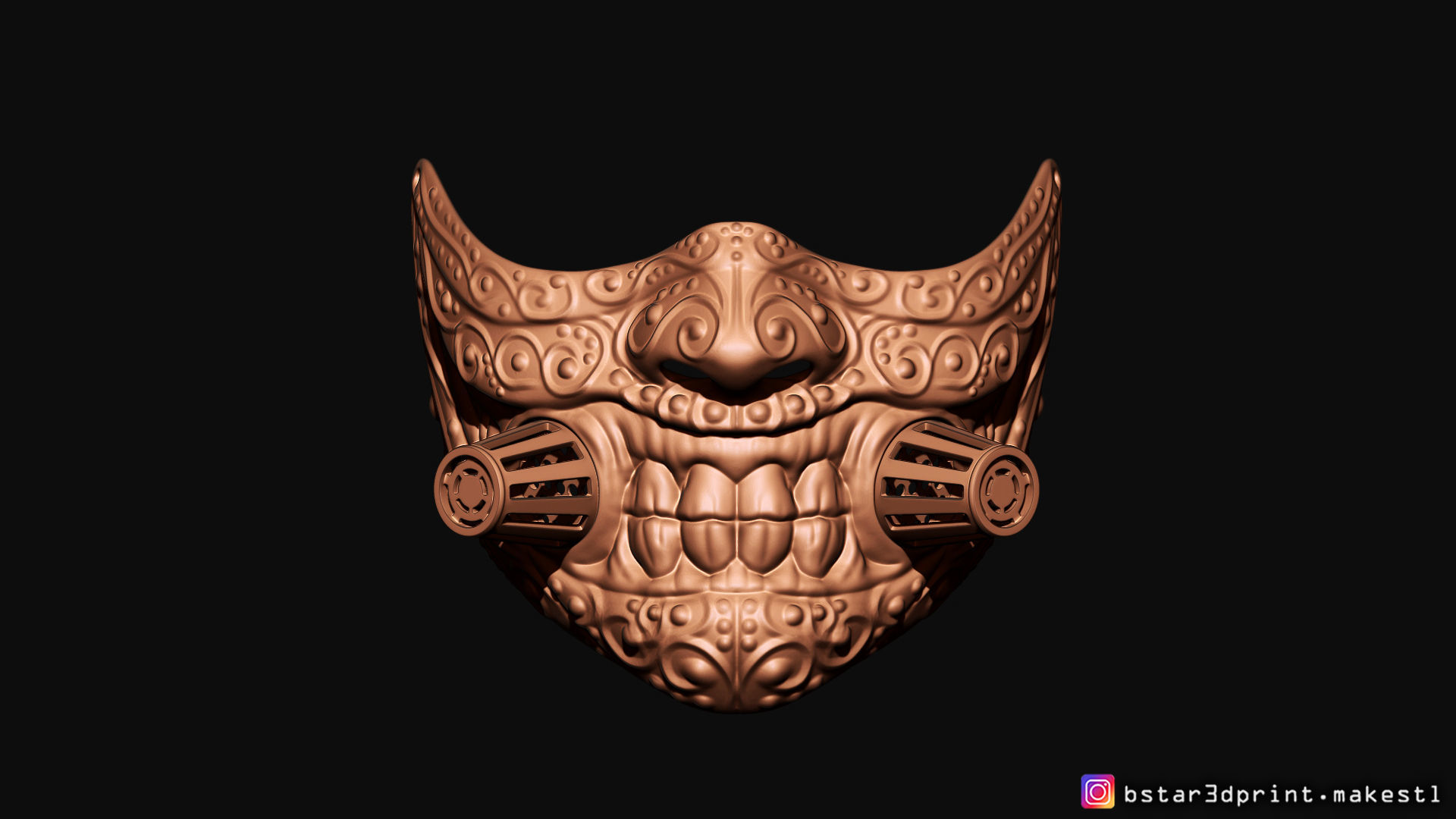Face mask - Samurai Covid Mask 3D print model_38