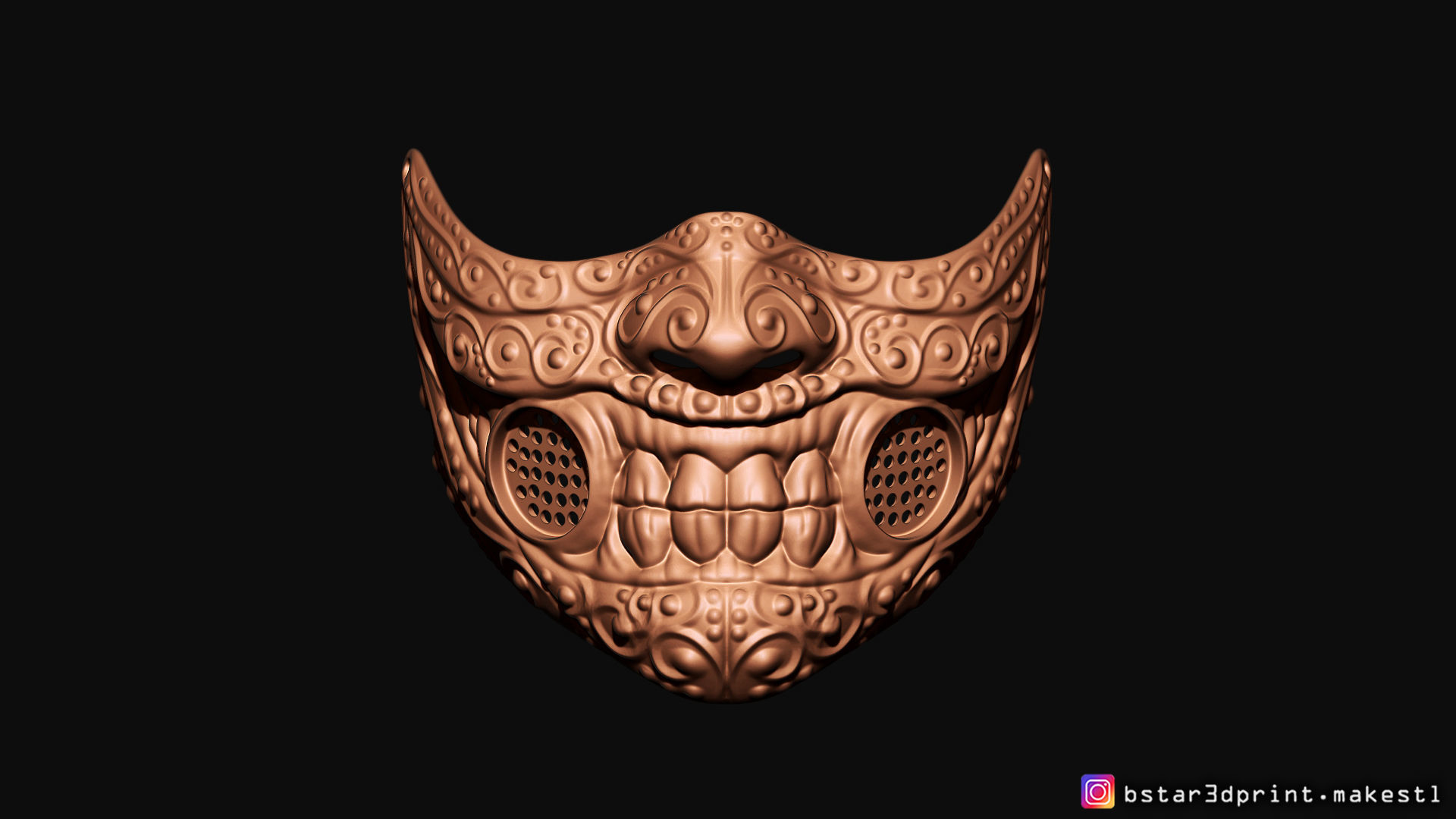 Face mask - Samurai Covid Mask 3D print model_31