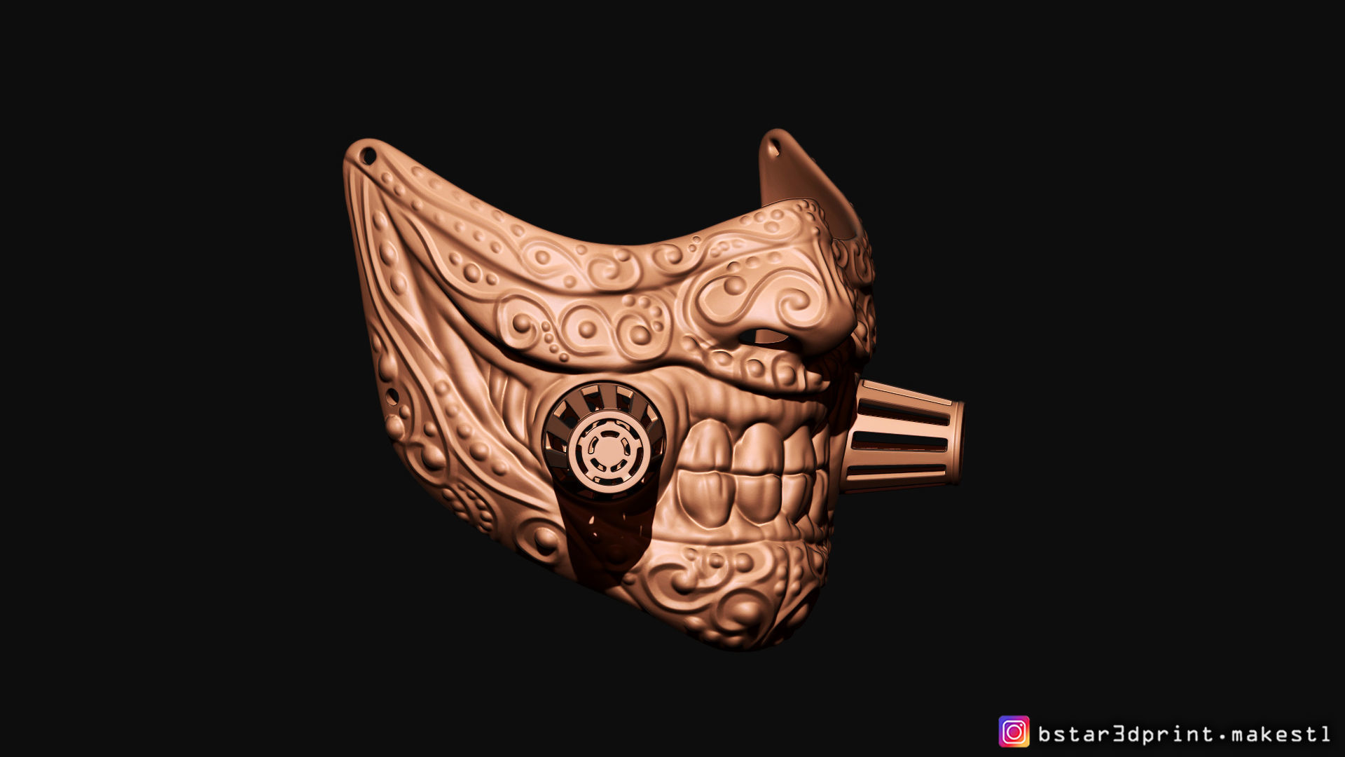 Face mask - Samurai Covid Mask 3D print model_42