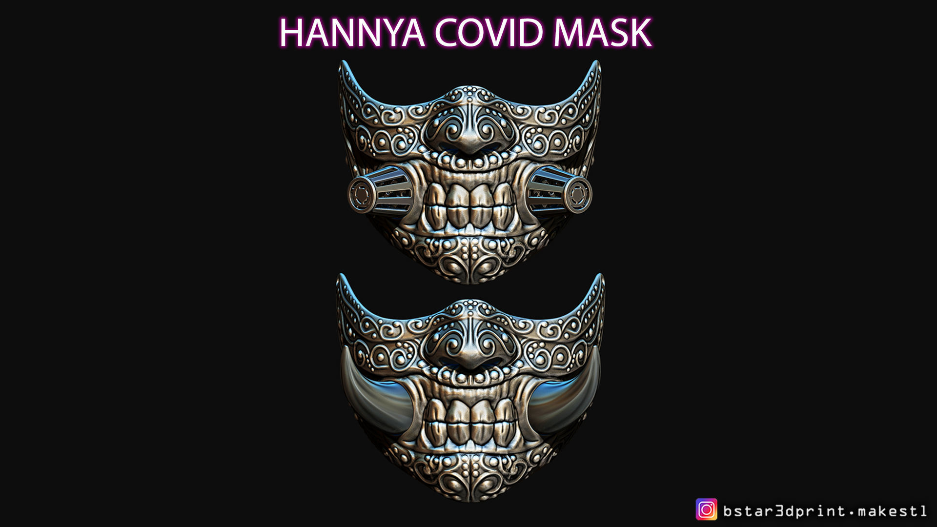 Face mask - Samurai Covid Mask 3D print model_2