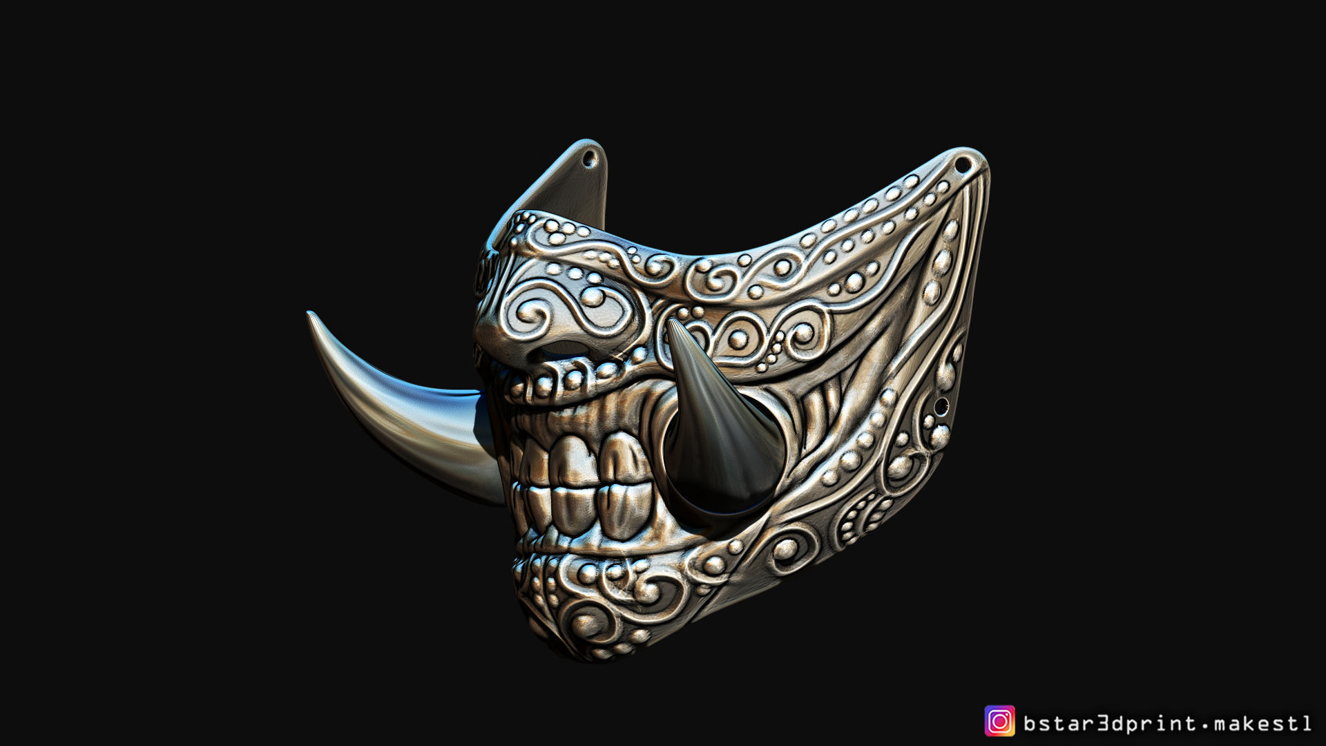 Face mask - Samurai Covid Mask 3D print model_21