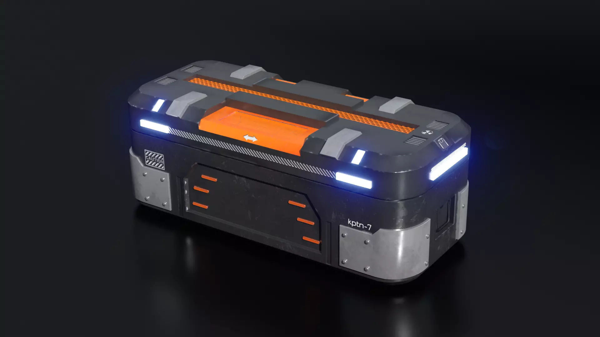 Sci Fi Box v2 Low-poly 3D model_0