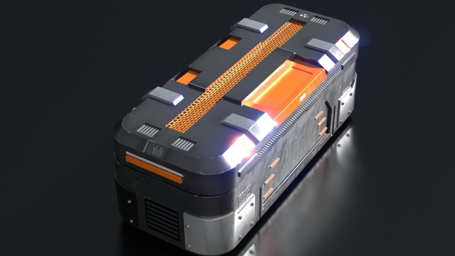 Sci Fi Box v2 Low-poly 3D model_2