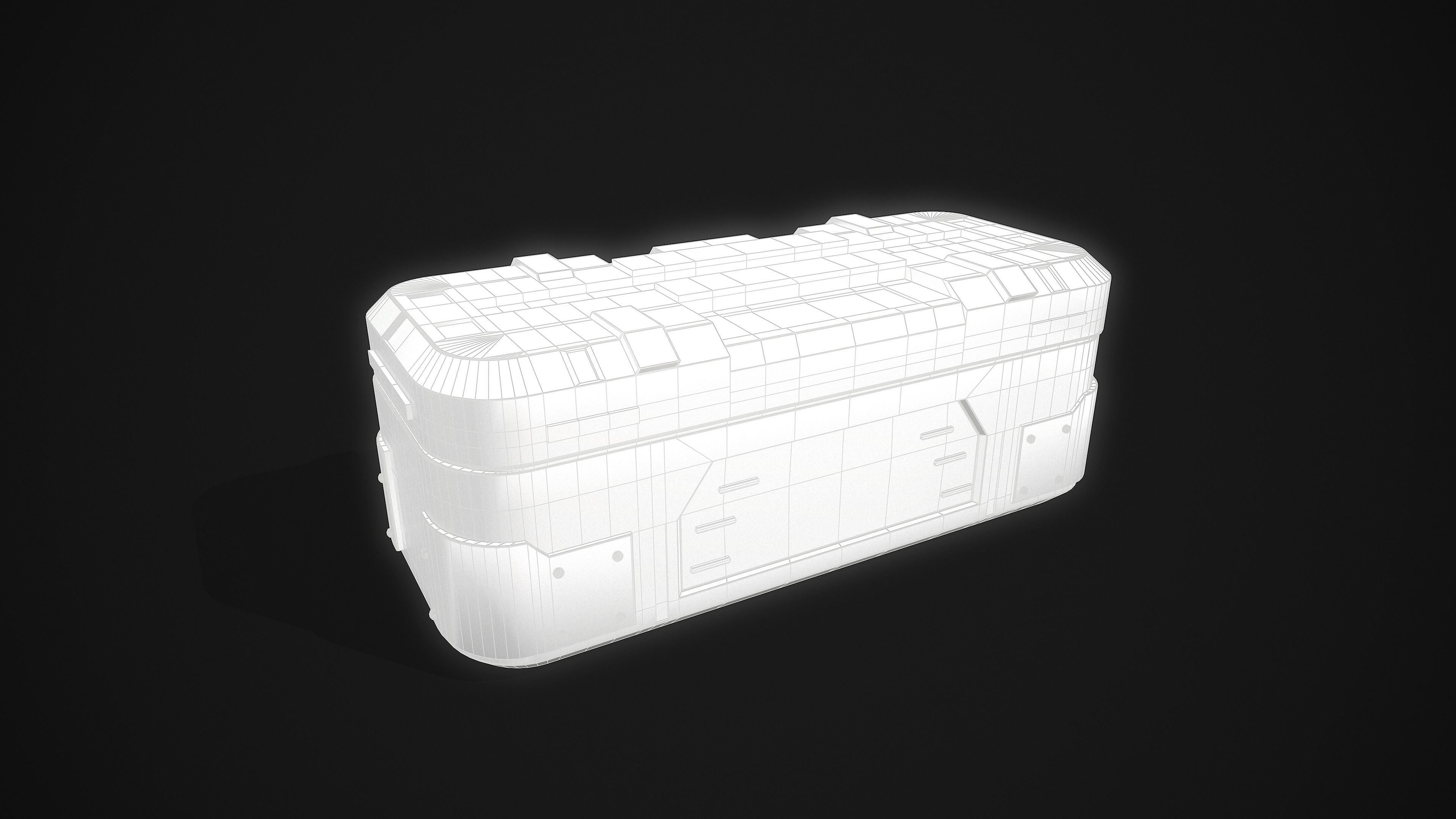 Sci Fi Box v2 Low-poly 3D model_5