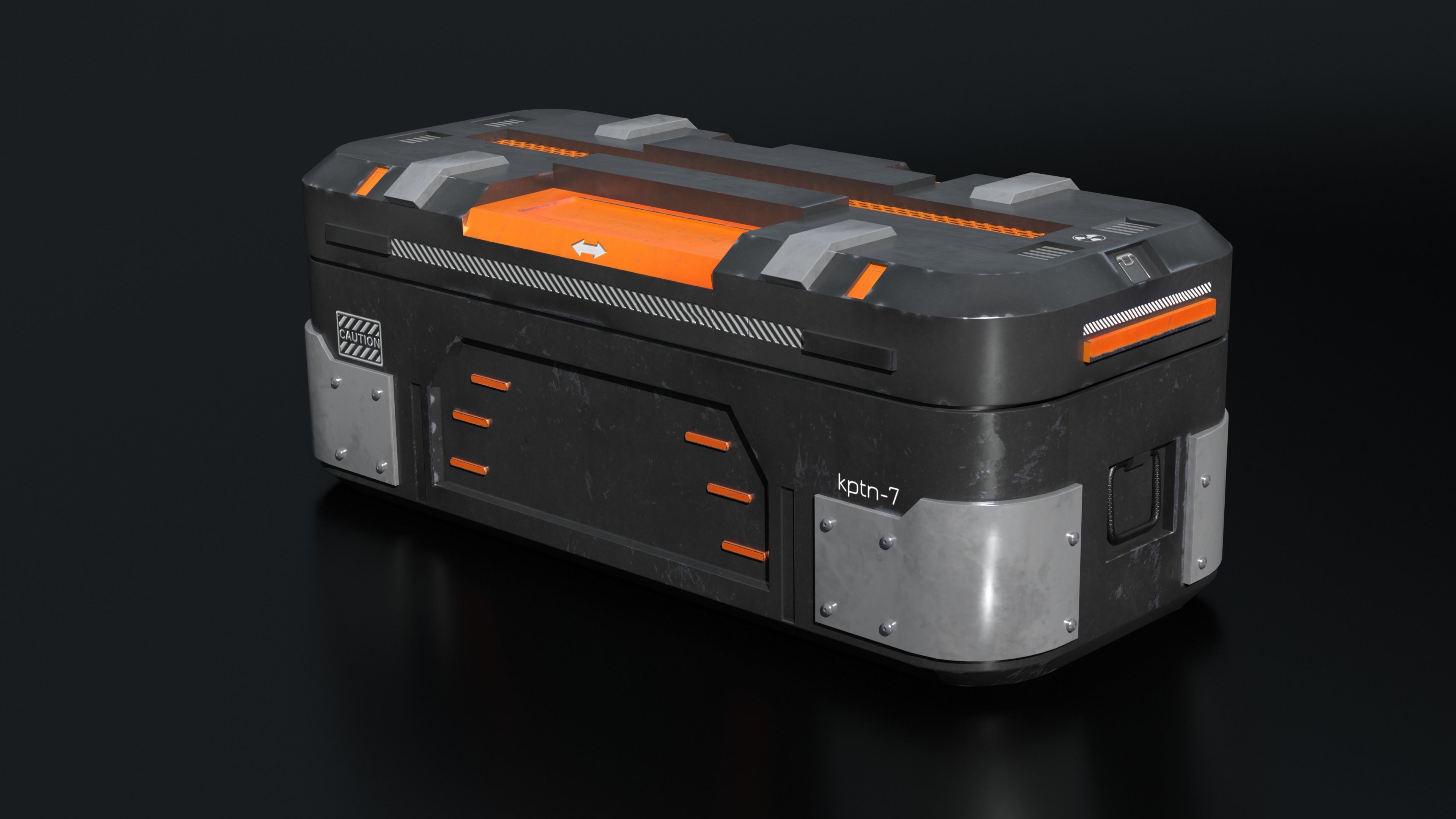 Sci Fi Box v2 Low-poly 3D model_3