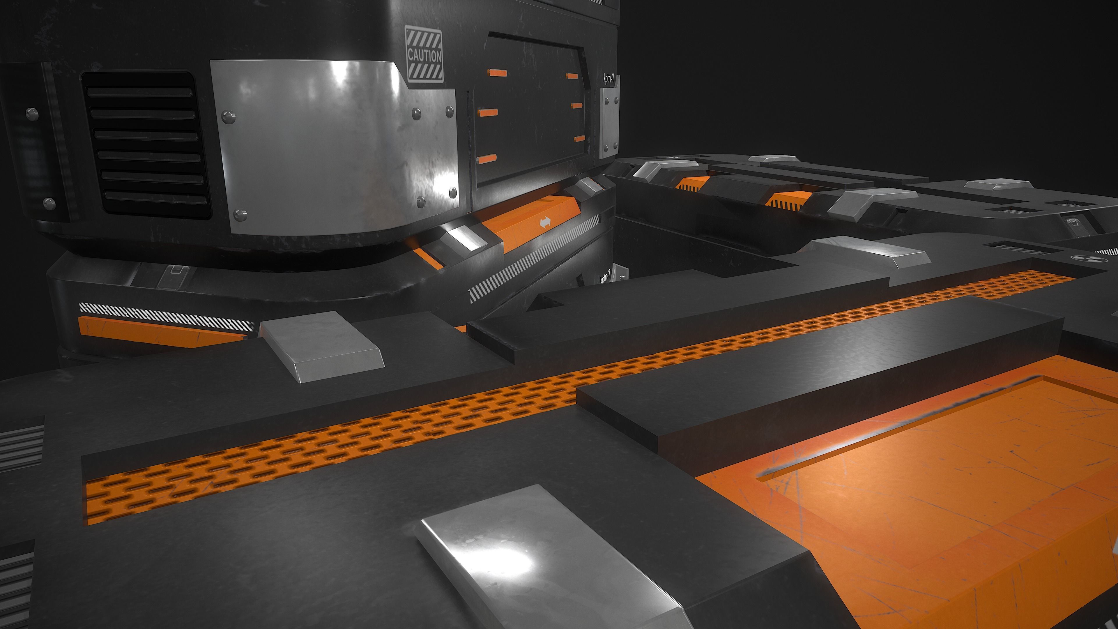 Sci Fi Box v2 Low-poly 3D model_7