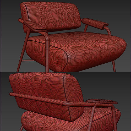Potocco Stay Armchair 3D model 5