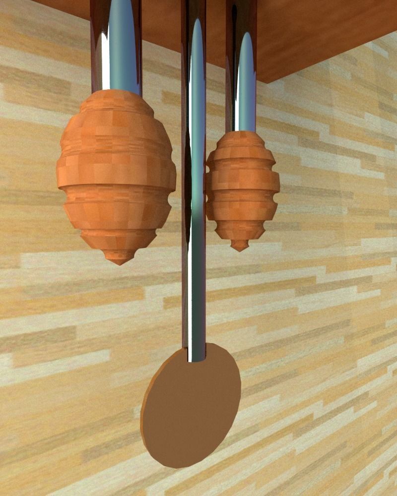 Cuckoo Clock Low-poly 3D model_3