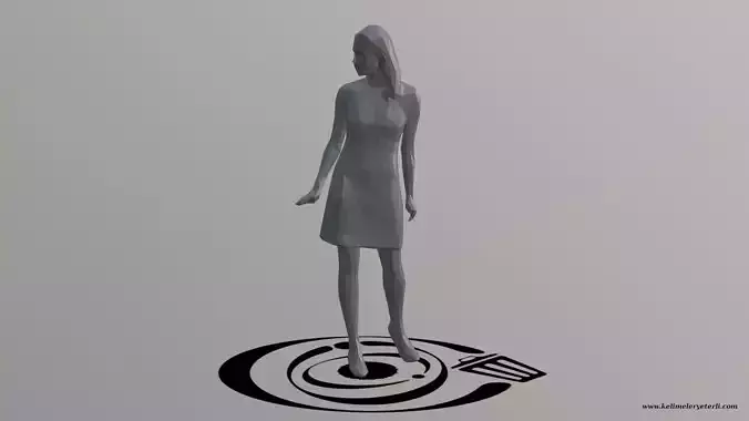Human 031 LP R Low-poly 3D model