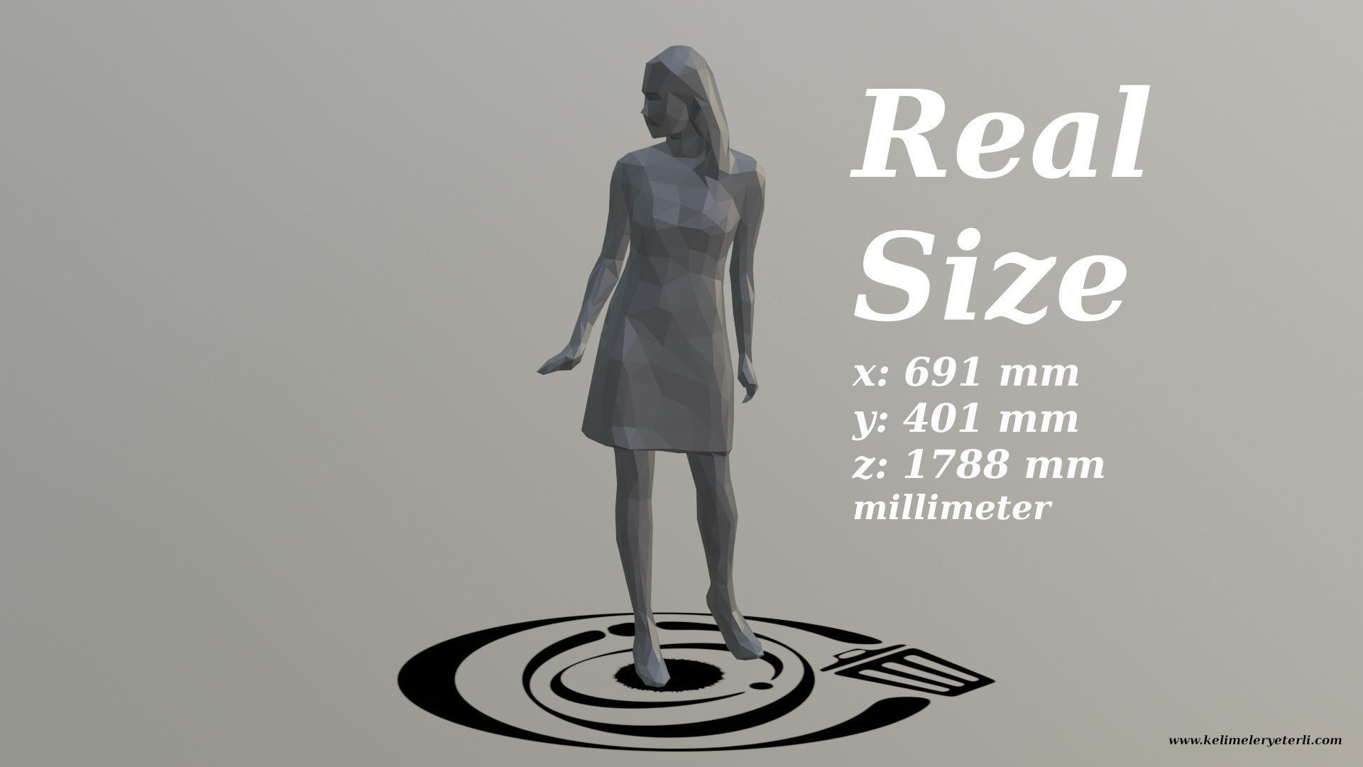 Human 031 LP R Low-poly 3D model_3