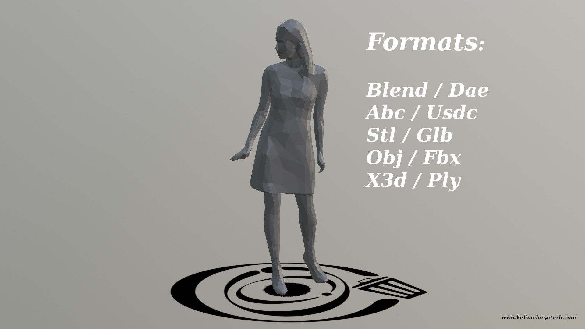 Human 031 LP R Low-poly 3D model_2
