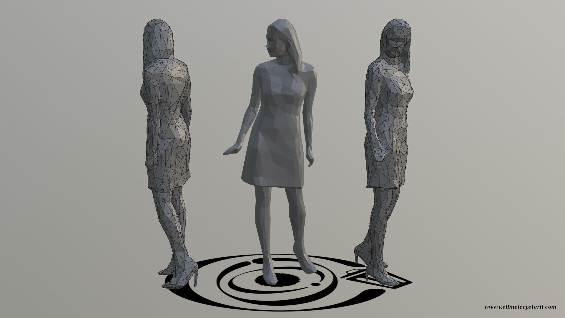 Human 031 LP R Low-poly 3D model_1