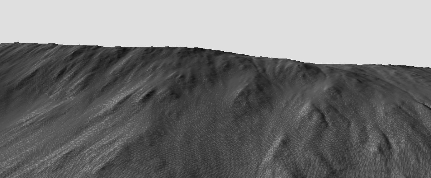 crater mountain with hole in middle Low-poly 3D model_3