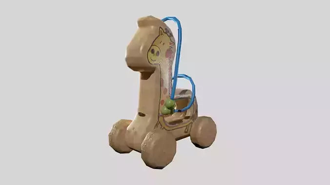 Children Toy Giraffe Low-poly 3D model