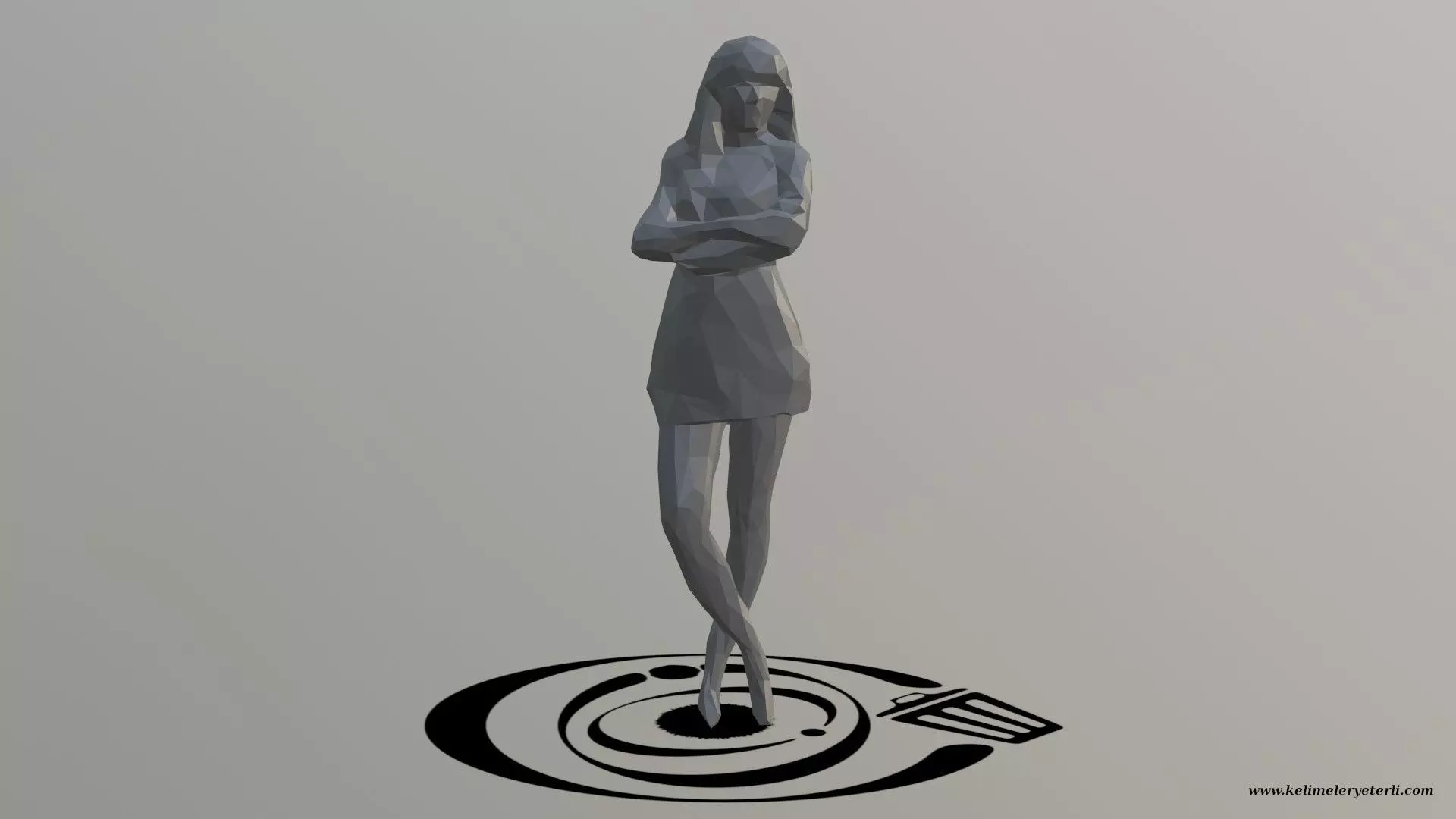 Human 033 LP R Low-poly 3D model_0