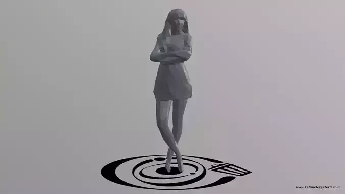 Human 033 LP R Low-poly 3D model