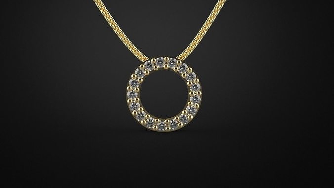 Circle pendant for 3d printer and for casting model 3D print model