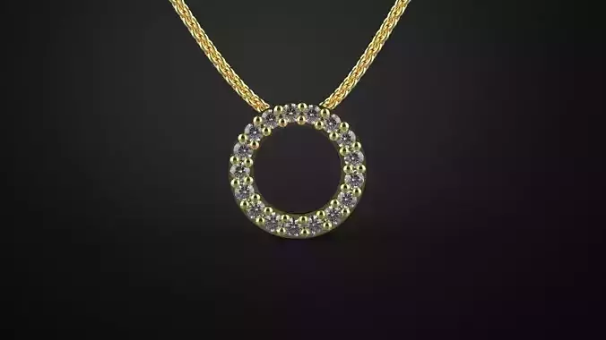 Circle pendant for 3d printer and for casting model 3D print model