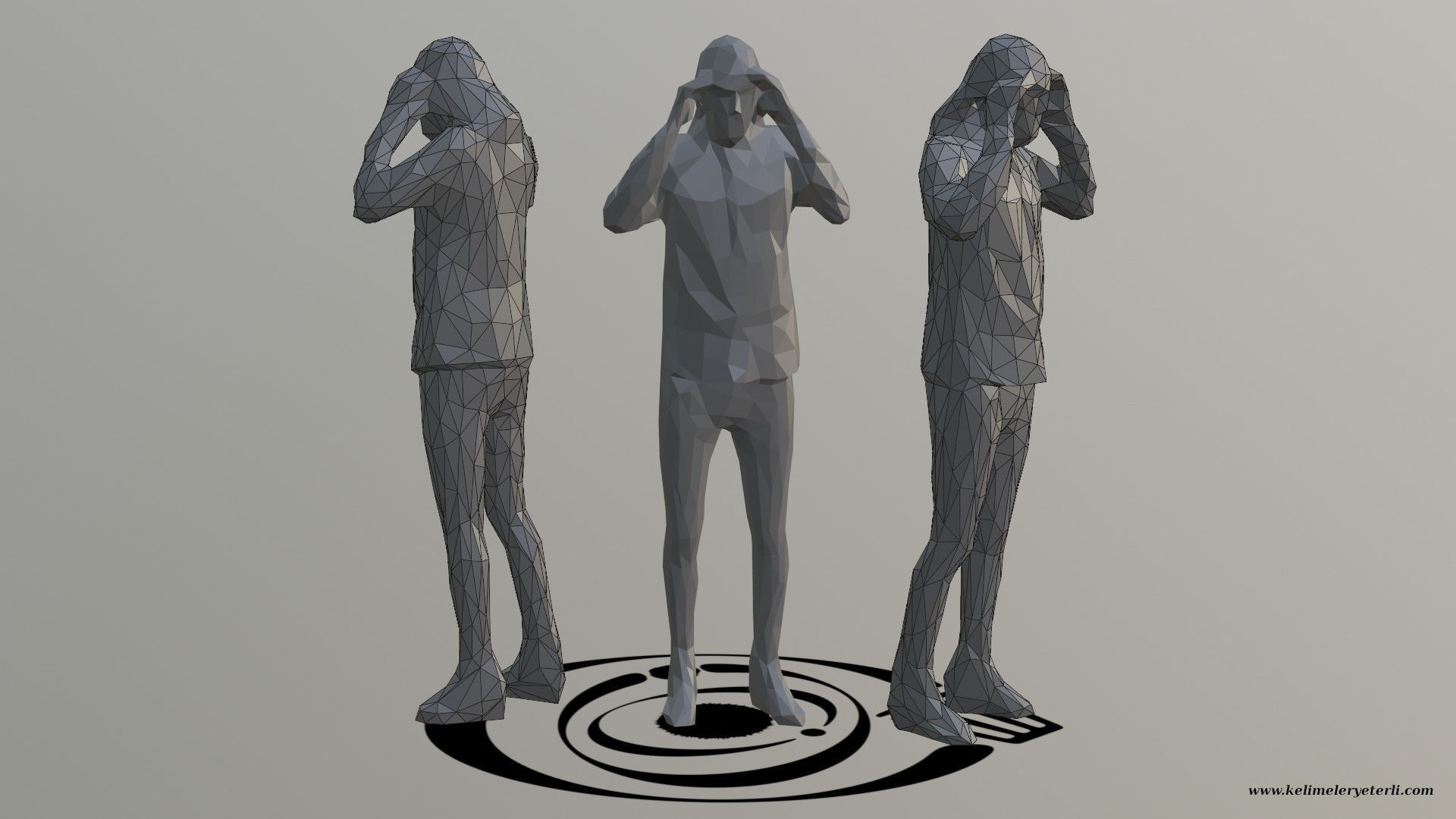 Human 034 LP R Low-poly 3D model_1