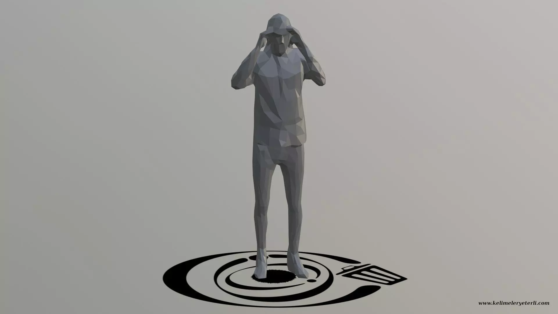 Human 034 LP R Low-poly 3D model_0