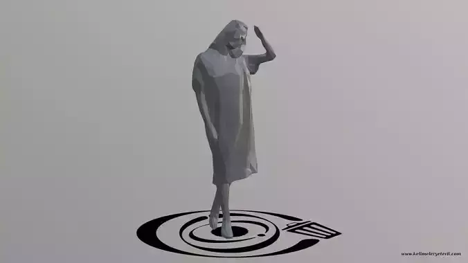 Human 035 LP R Low-poly 3D model