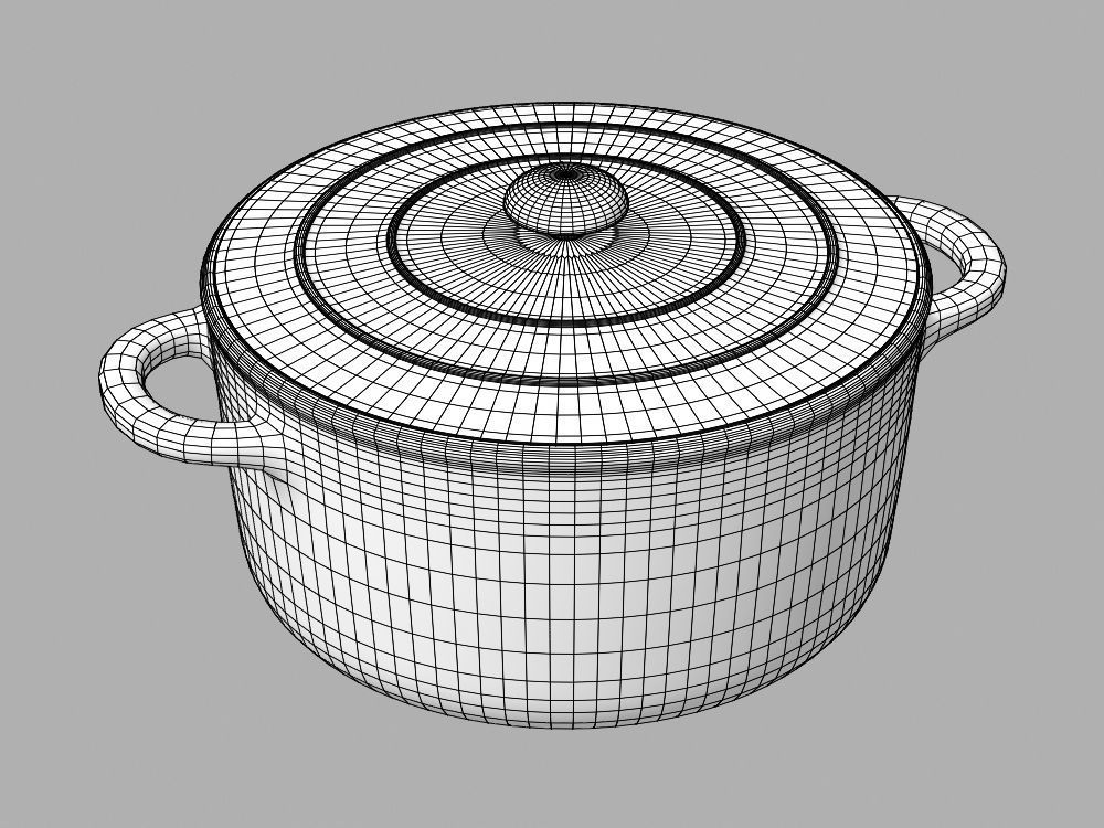 Cookware Set cooking pot 3D model_30