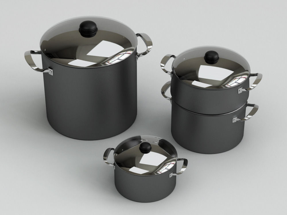 Cookware Set cooking pot 3D model_2