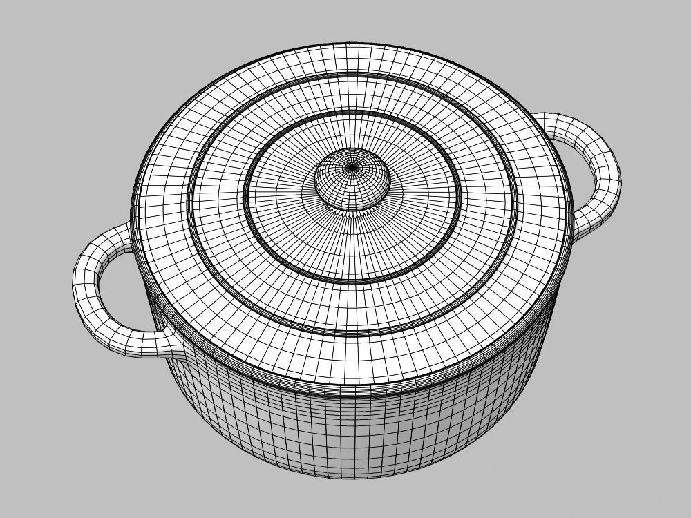 Cookware Set cooking pot 3D model_31
