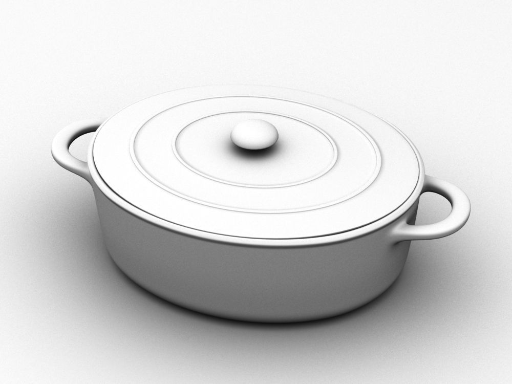 Cookware Set cooking pot 3D model_23