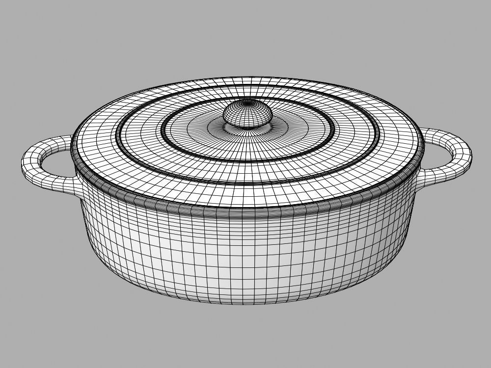 Cookware Set cooking pot 3D model_35