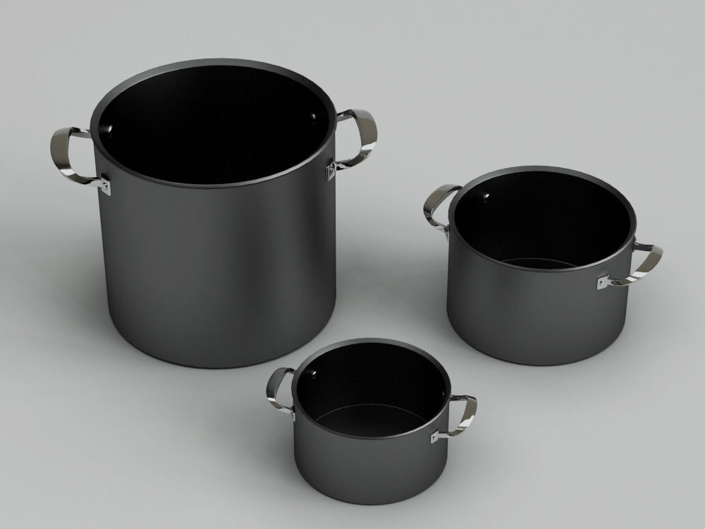 Cookware Set cooking pot 3D model_119