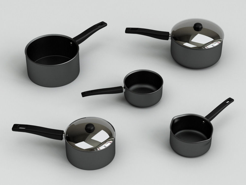 Cookware Set cooking pot 3D model_4