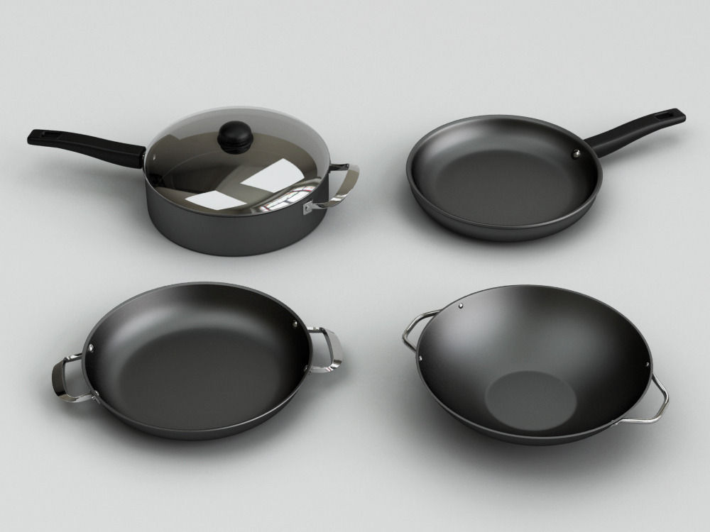 Cookware Set cooking pot 3D model_3
