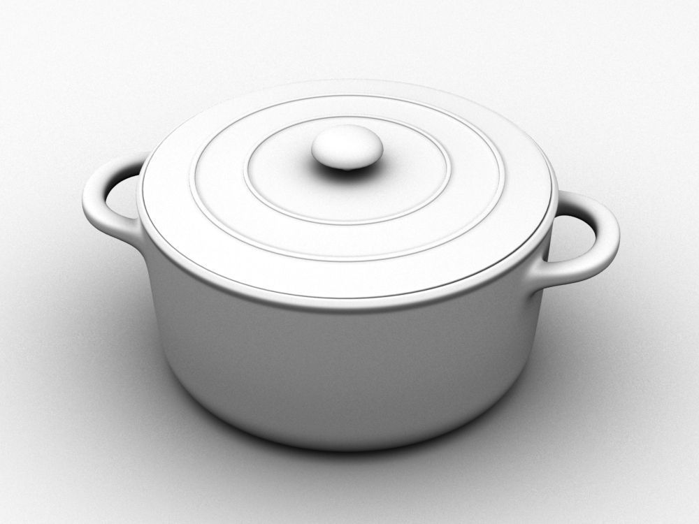 Cookware Set cooking pot 3D model_21