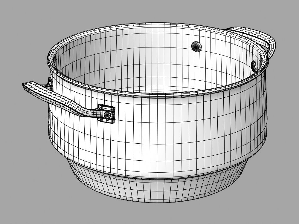 Cookware Set cooking pot 3D model_133