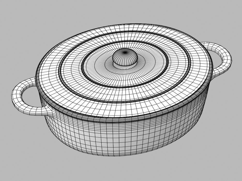 Cookware Set cooking pot 3D model_34