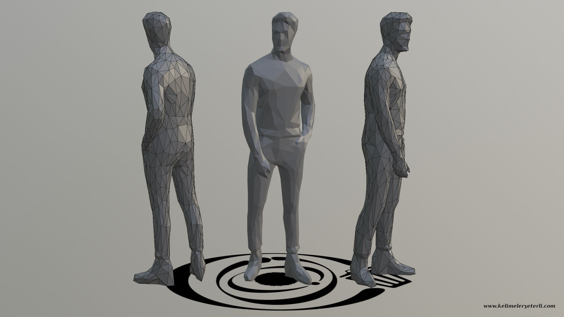 Human 036 LP R Low-poly 3D model_1