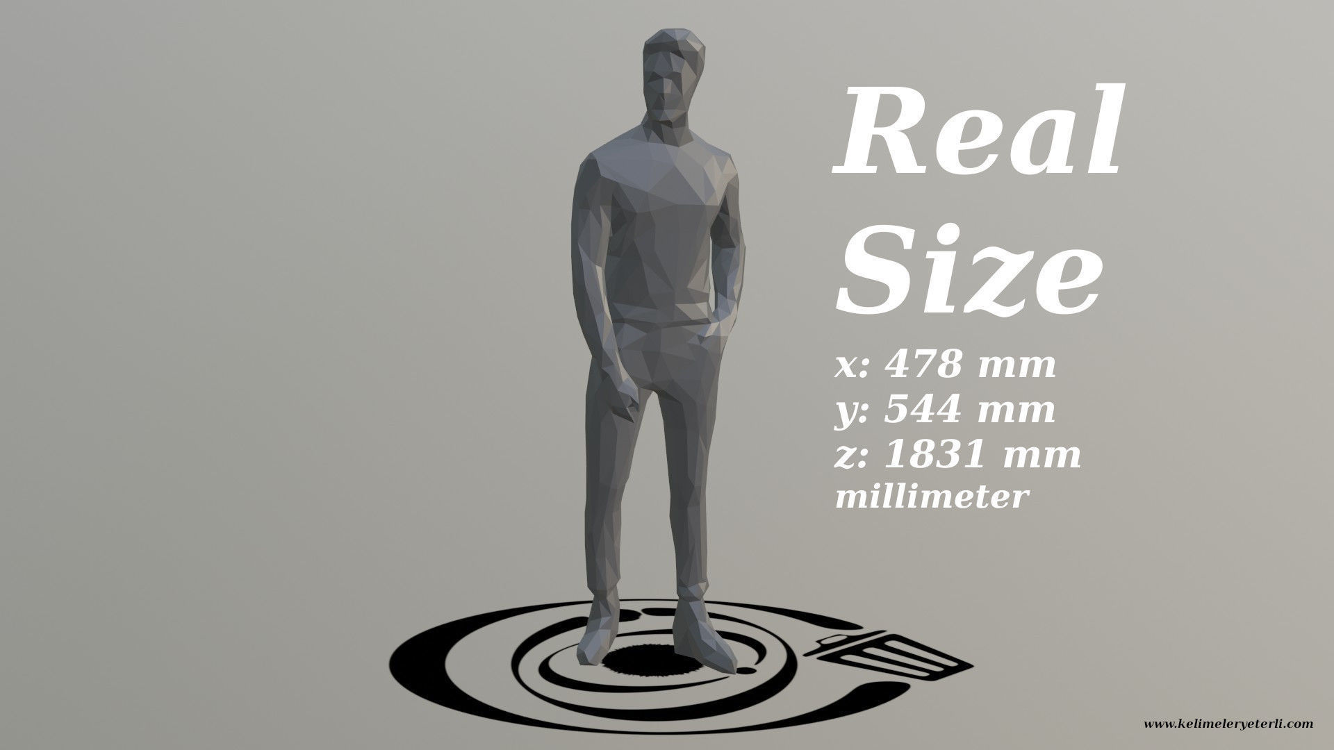 Human 036 LP R Low-poly 3D model_3