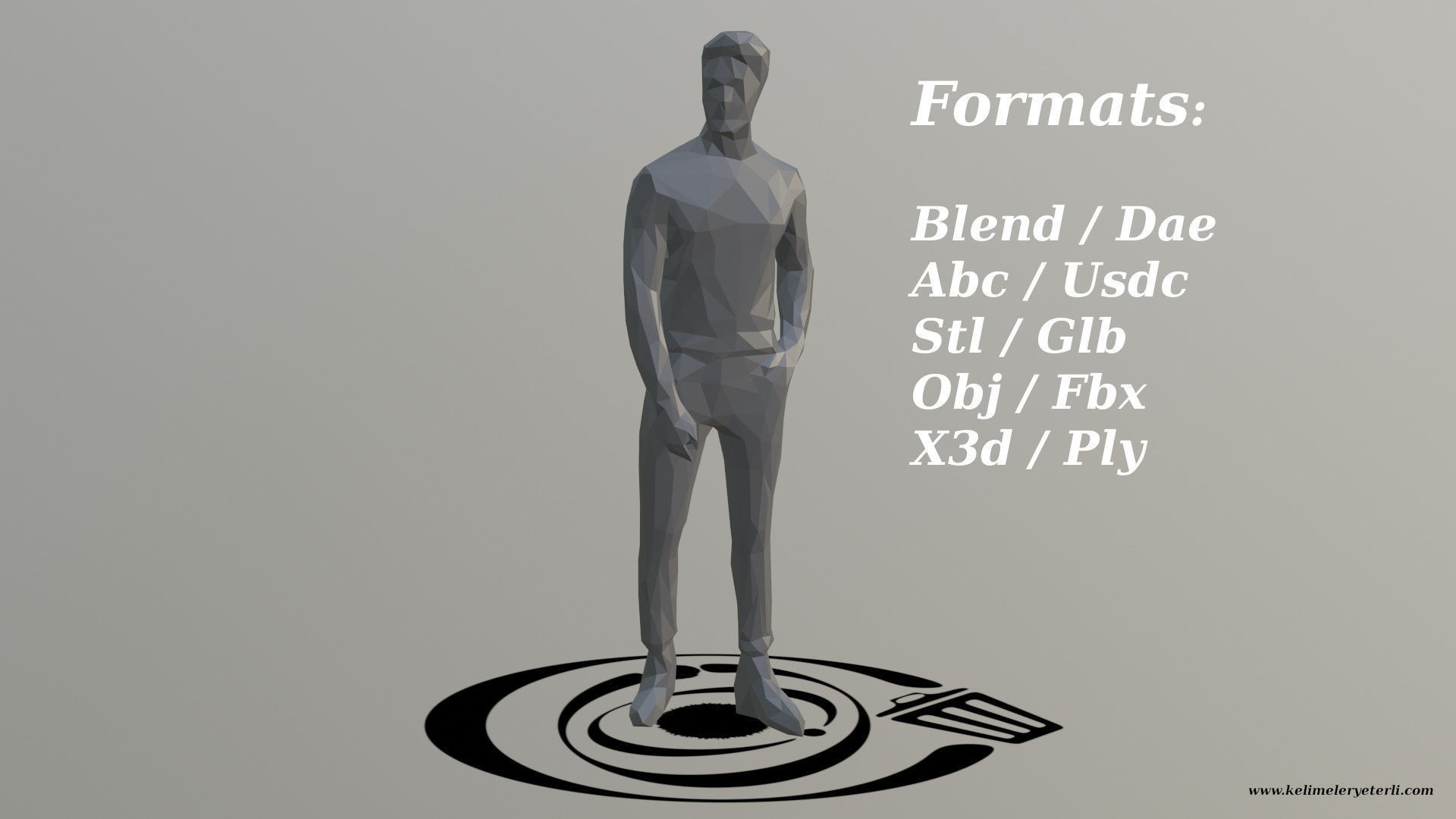 Human 036 LP R Low-poly 3D model_2