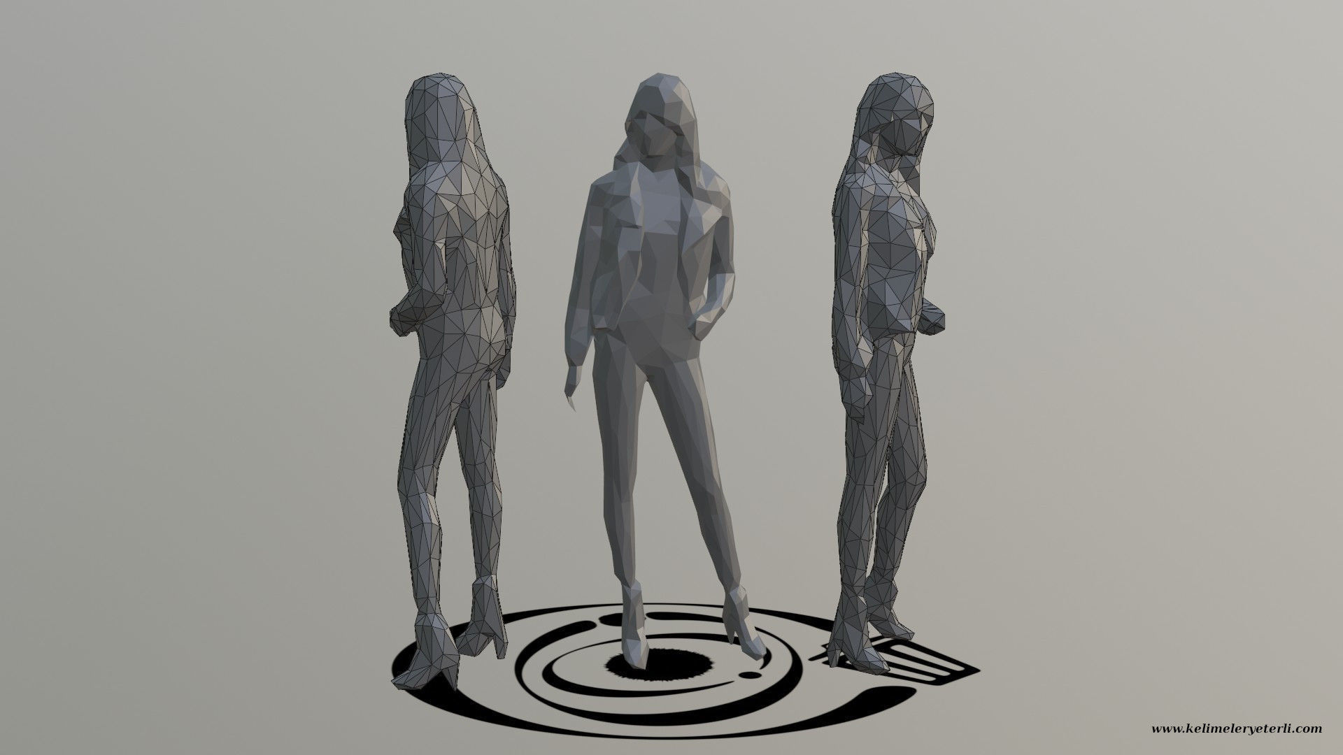 Human 037 LP R Low-poly 3D model_1