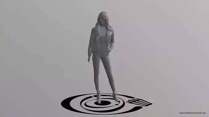 Human 037 LP R Low-poly 3D model