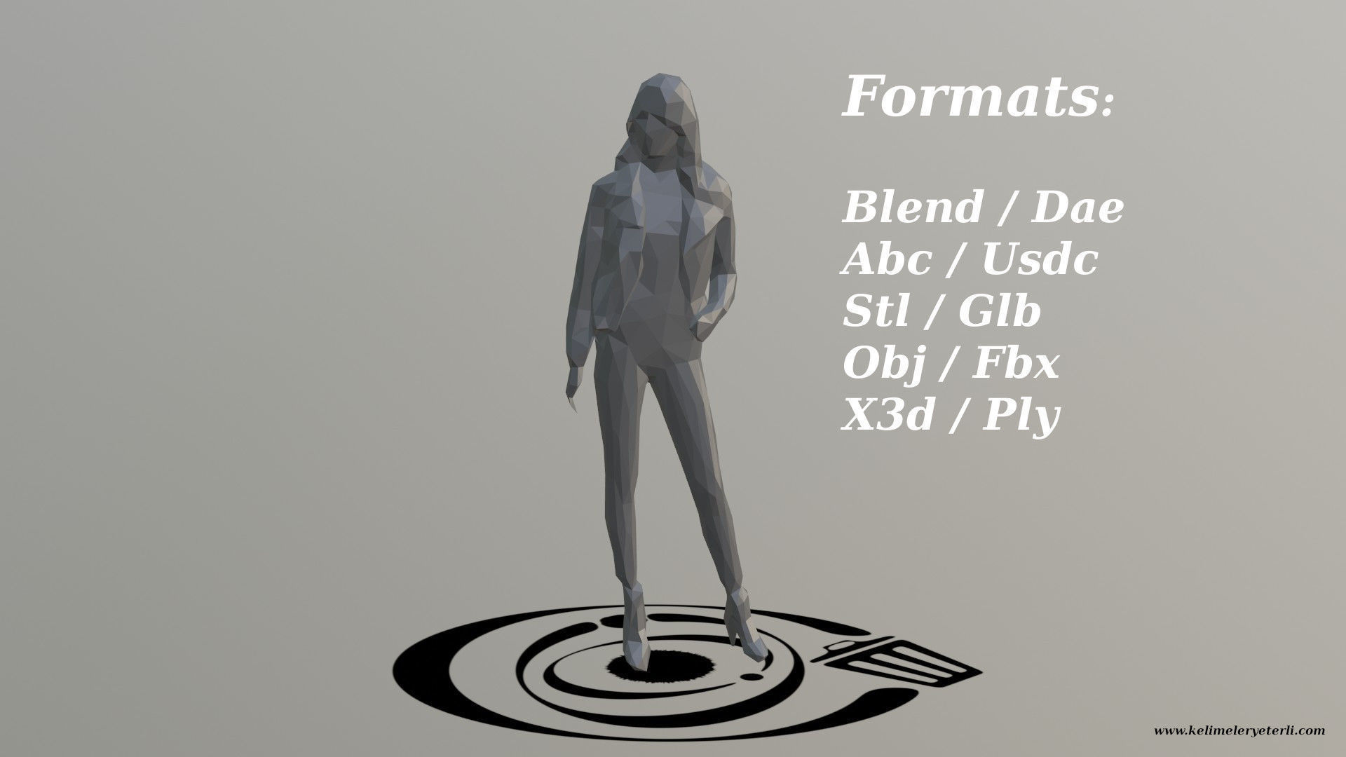 Human 037 LP R Low-poly 3D model_2