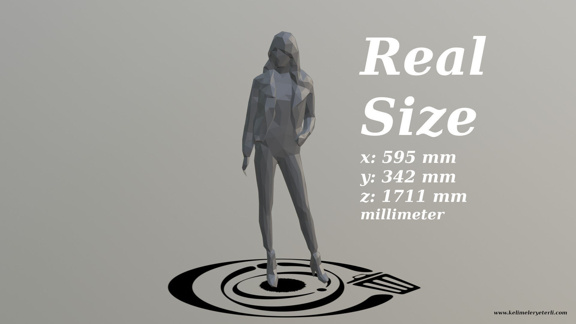 Human 037 LP R Low-poly 3D model_3