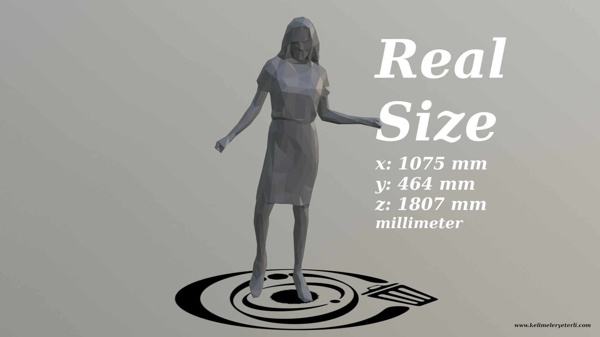 Human 038 LP R Low-poly 3D model_3