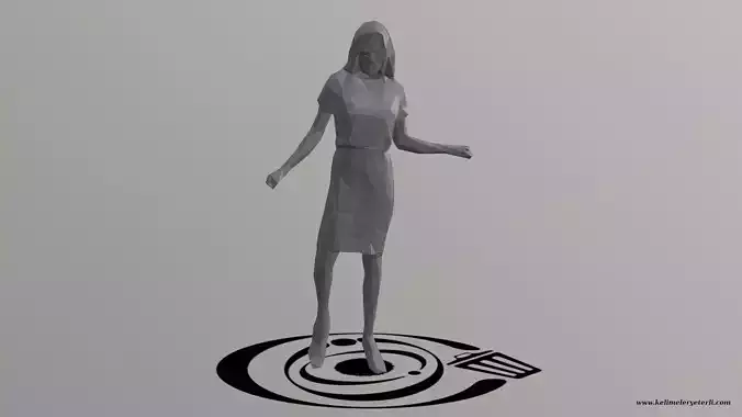 Human 038 LP R Low-poly 3D model