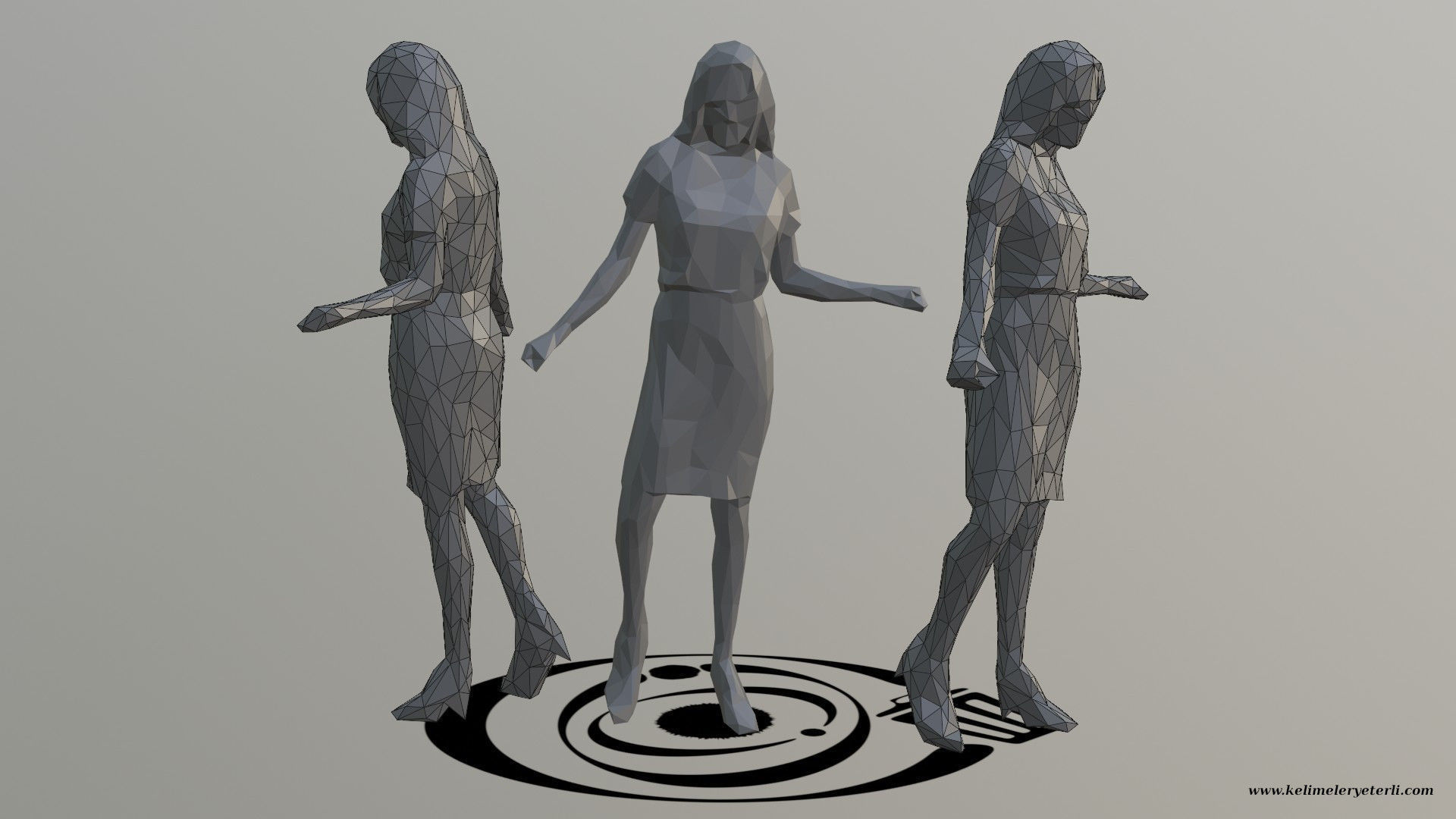 Human 038 LP R Low-poly 3D model_1