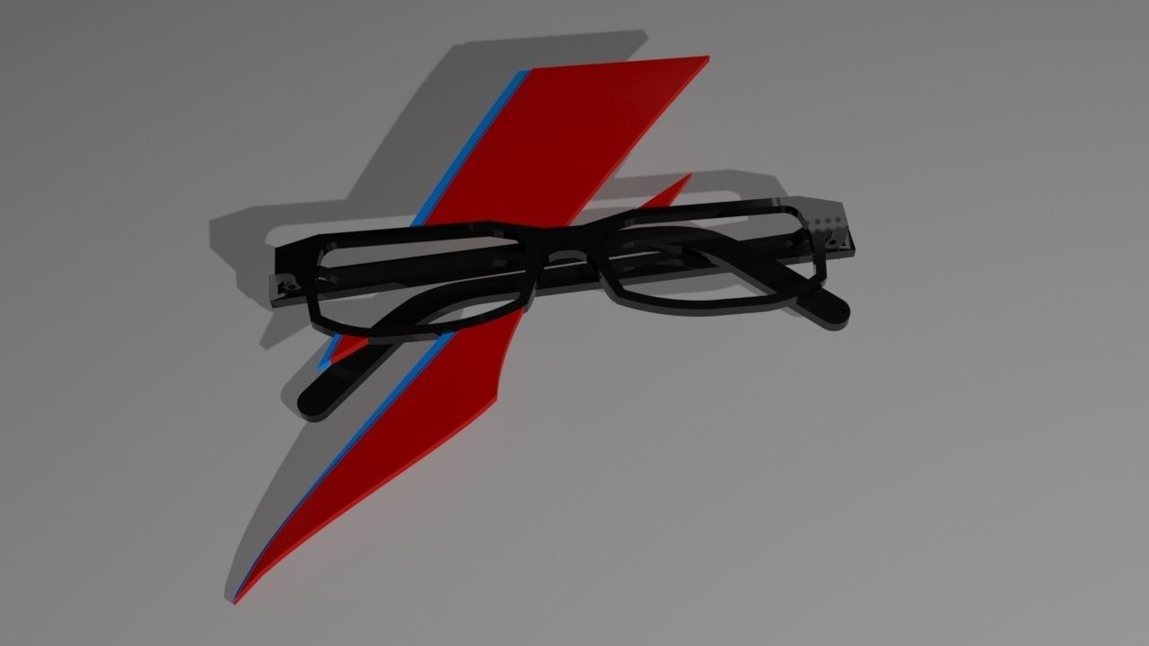DB Glasses - Tribute to David Bowie  Free 3D print model_1