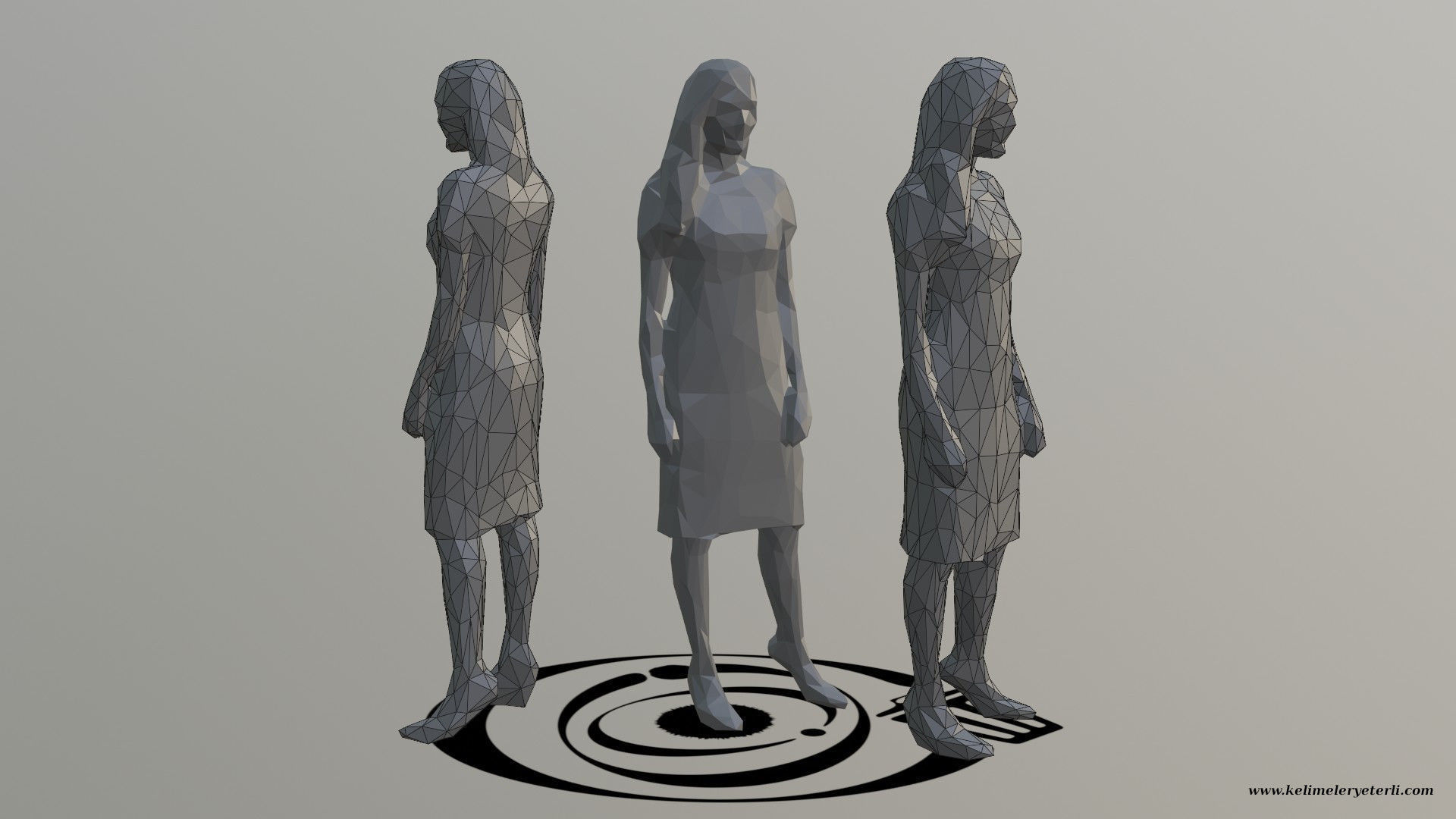 Human 039 LP R Low-poly 3D model_1